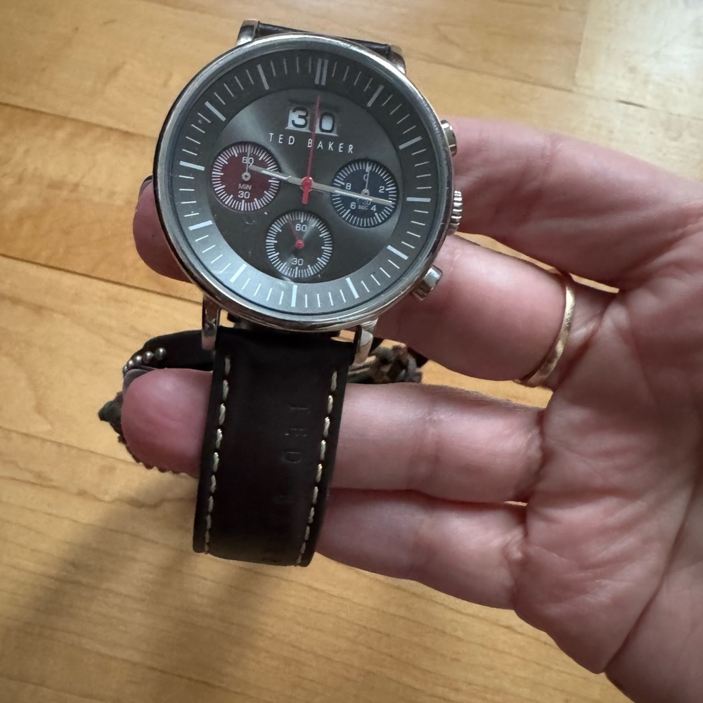 Ted Baker Brown and Silver Men's Watch